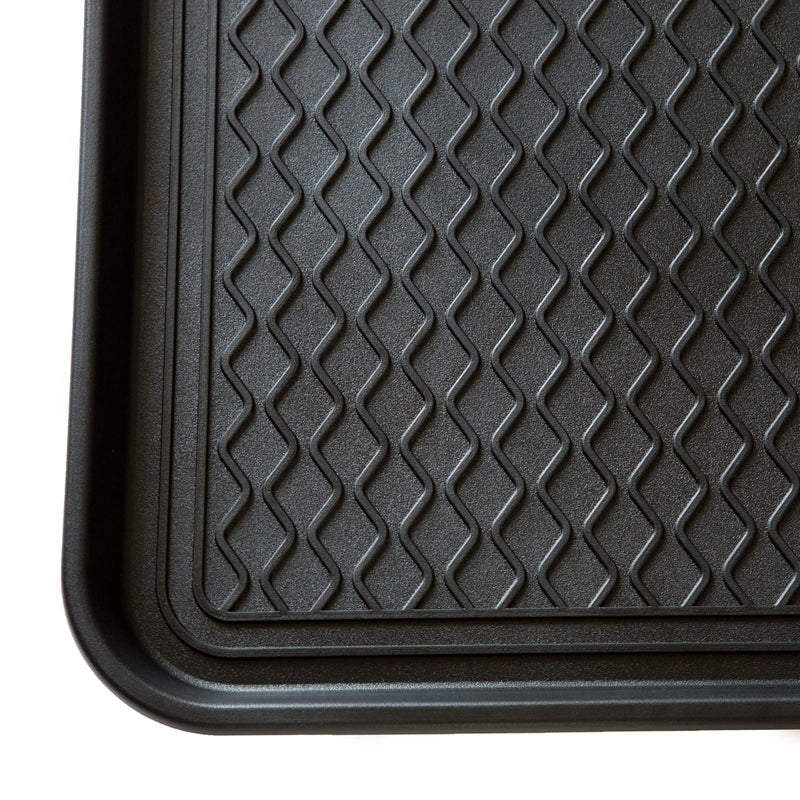 Stalwart 75-ST6012 All Weather Boot Tray-Water Resistant Plastic Utility Shoe Mat for Indoor and Outdoor Use in All Seasons (Black), Large - Image 3